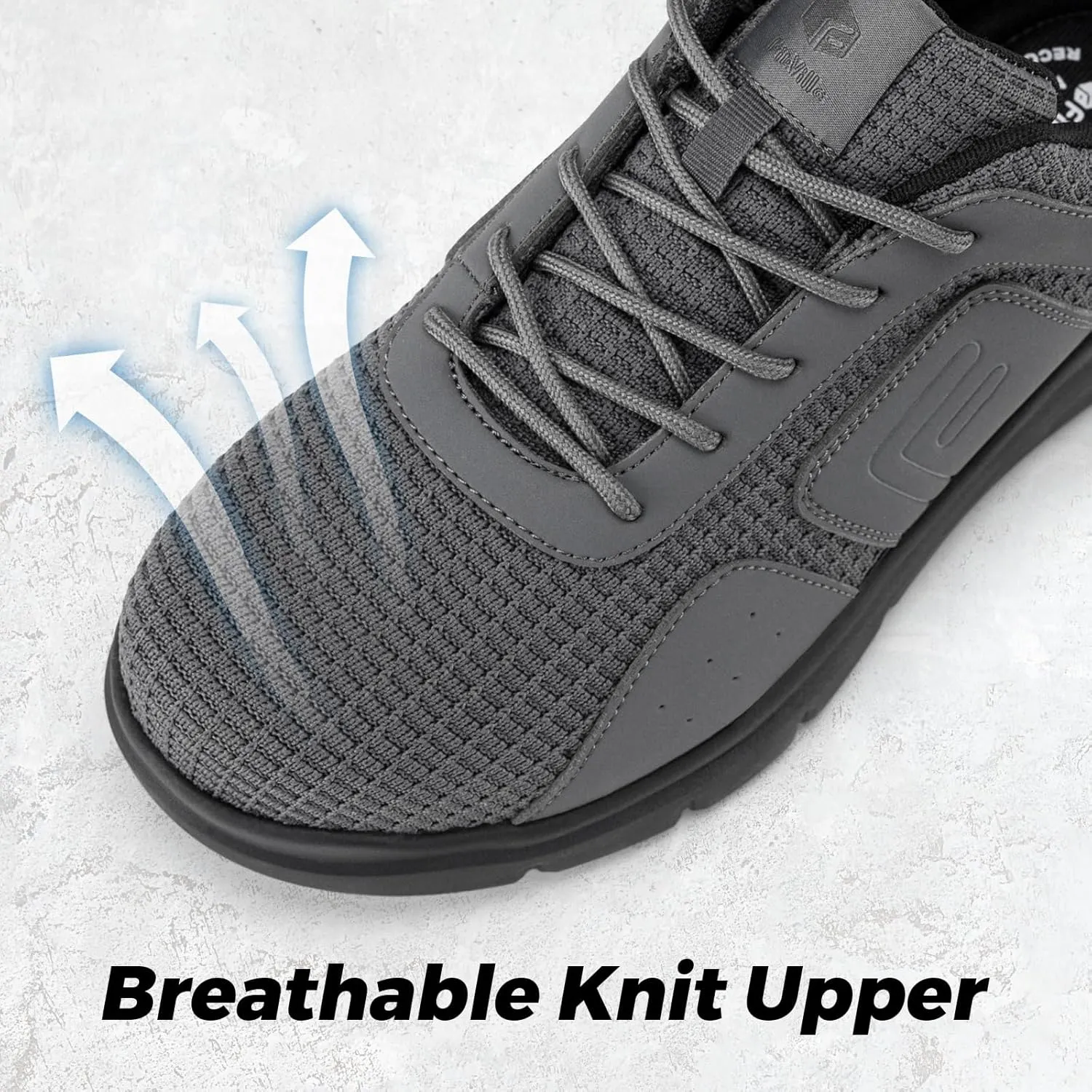 FitVille Exitra Wide Steel Toe Shoes for Men Puncture Proof Composite Toe Safety Work Shoes with Arch Support