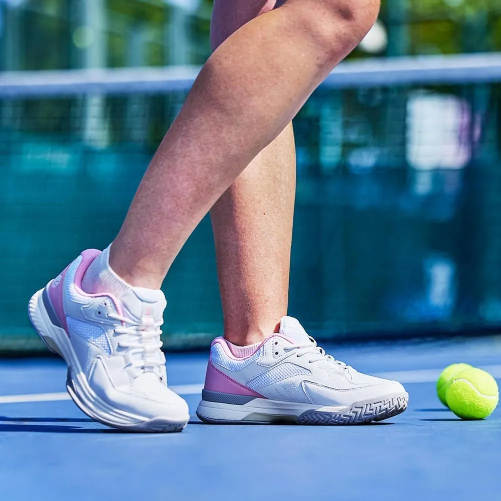 FitVille Wide Pickleball Shoes for Women Tennis Court Shoes with Arch Support for Flat Feet