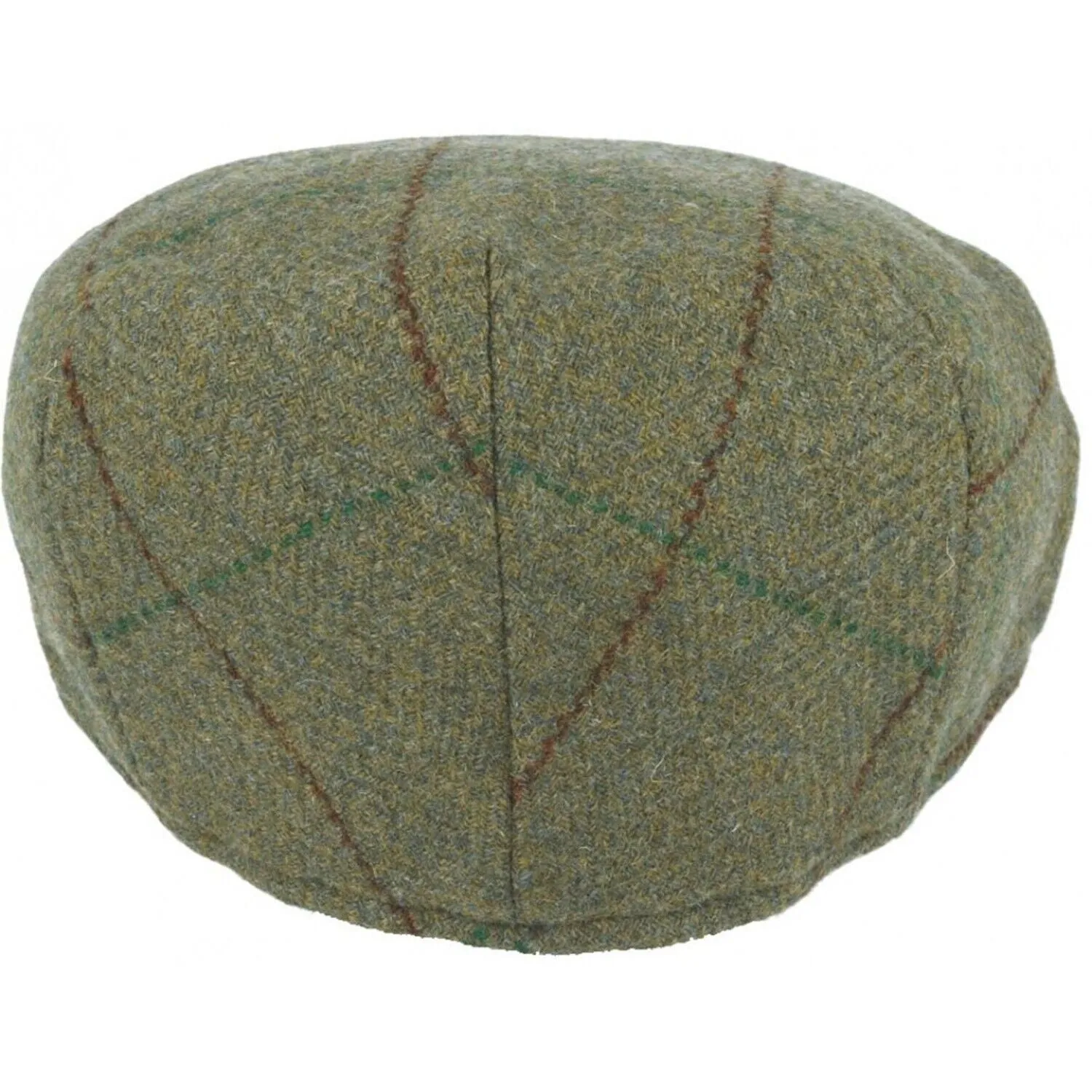 Flat Cap In Green Derby Tweed - Gladwin Bond