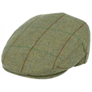 Flat Cap In Green Derby Tweed - Gladwin Bond