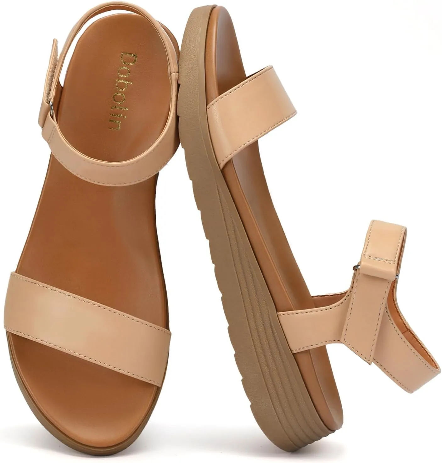 Flat Sandals for Women Comfortable Walking Summer Sandals with Arch Support