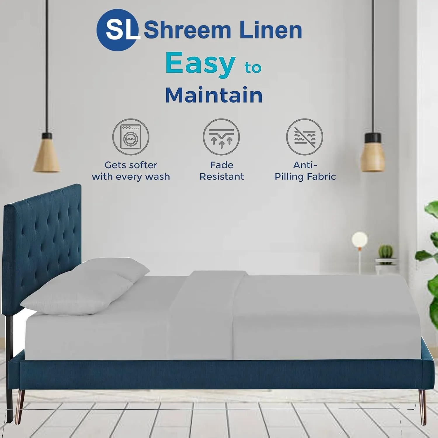 Flex Top King Sheets for Sleep Number Bed Ultra-Soft Microfiber Bed Sheets, Split Top King Sheets for Sleep Number Bed (4 PCs) Flex Head King 34" Top Split Sheets to fit Upto 15" Deep (Iight Grey)