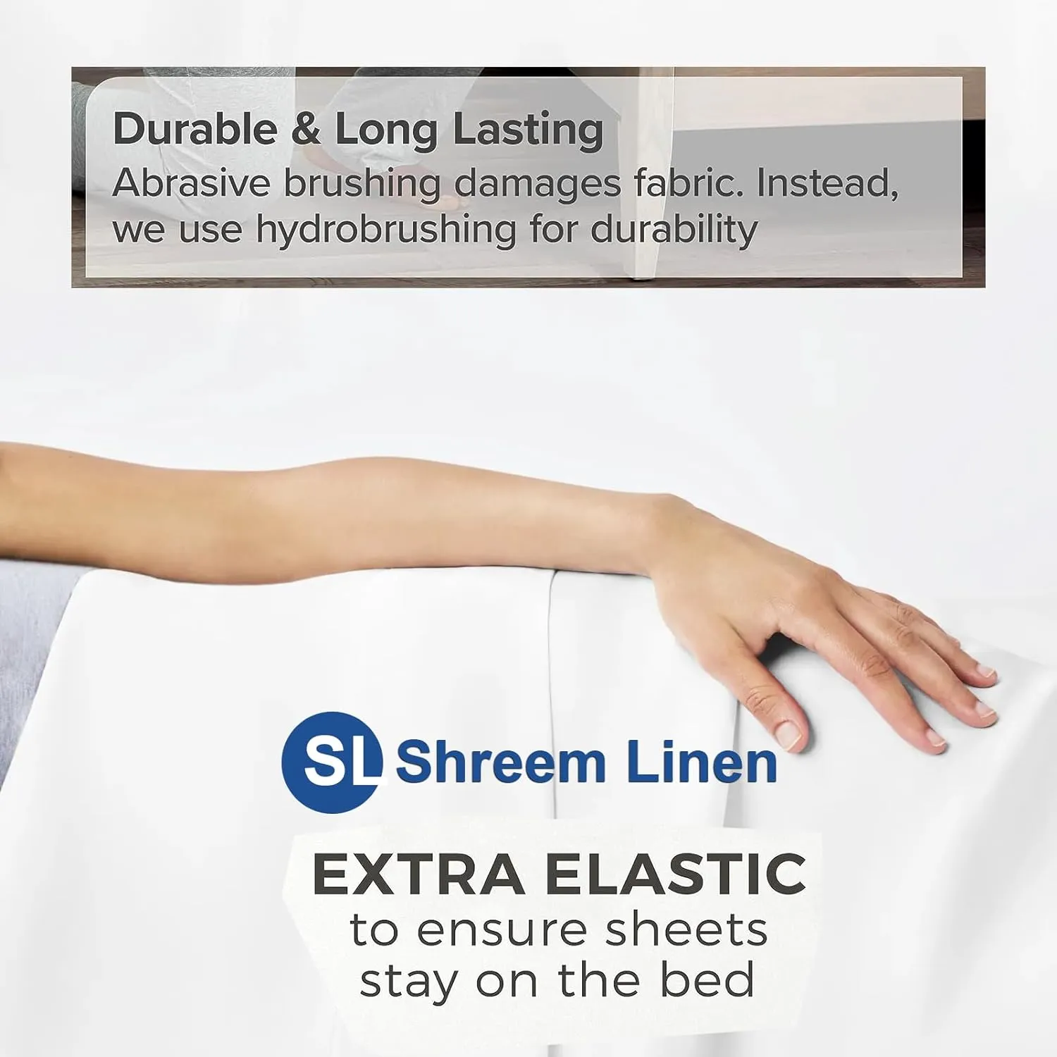 Flex Top King Sheets for Sleep Number Bed Ultra-Soft Microfiber Bed Sheets, Split Top King Sheets for Sleep Number Bed (4 PCs) Flex Head King 34" Top Split Sheets to fit Upto 15" Deep (Iight Grey)