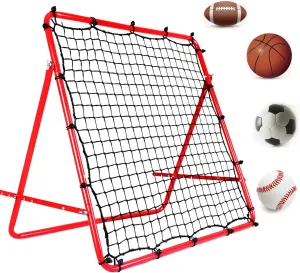Foldable Soccer Rebounder Net with Thickened Tube and Rope, Football Rebound Net, Kickback Soccer Trainer for Kids and Teenagers - Ball Rebounder Soccer Trainer for Indoor Outdoor