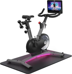 Freebeat Boom Exercise Bike, Smart Spin Bike for Home, 15.6'' HD Touchscreen, Auto Resistance, Compact Stationary Bike with Screen, Bluetooth, Scenic Rides, Training Algorithm, Gamified Classes with Expert Instructors