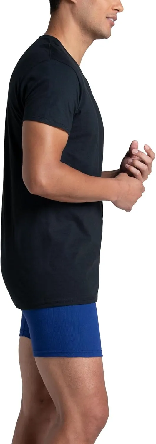 Fruit of the Loom Men's Undershirts, Moisture Wicking & Tag Free, Short Sleeve Crew T-Shirts