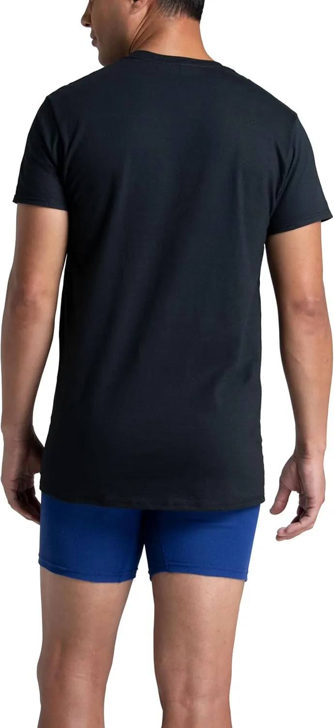 Fruit of the Loom Men's Undershirts, Moisture Wicking & Tag Free, Short Sleeve Crew T-Shirts