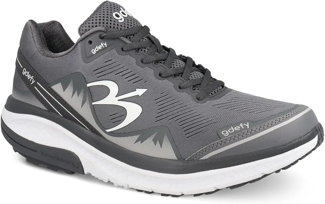 Gravity Defyer Men's Pain Relief | Arch Support | Plantar Fasciitis | Foot & Knee Pain | Wide Shoes | Orthopedic | Heel Pain | Free Orthotic Included Mighty Walk Midnight