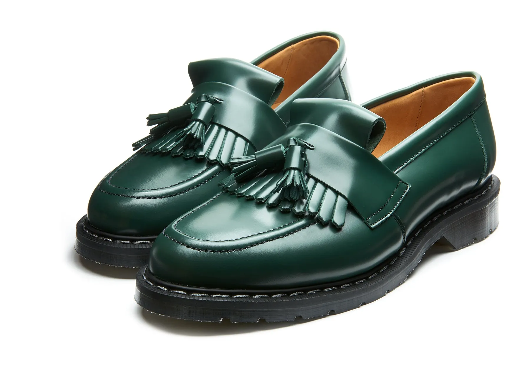 Green Hi-Shine Tassel Loafer