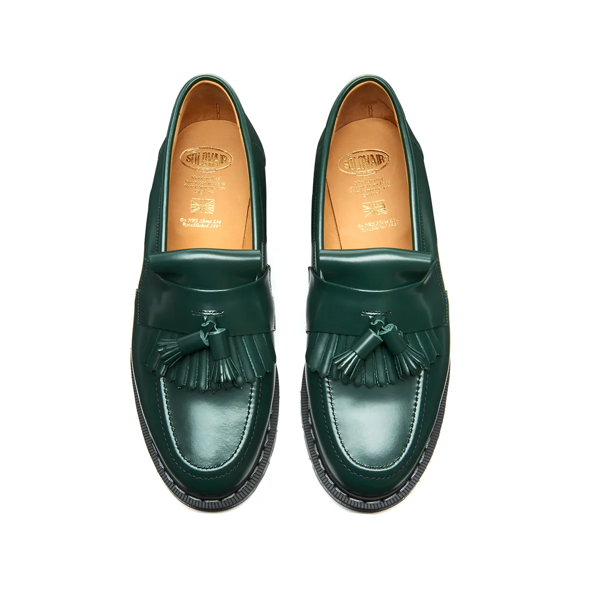 Green Hi-Shine Tassel Loafer