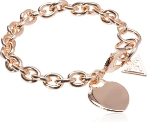 GUESS "Basic" G Logo Heart Link Bracelet