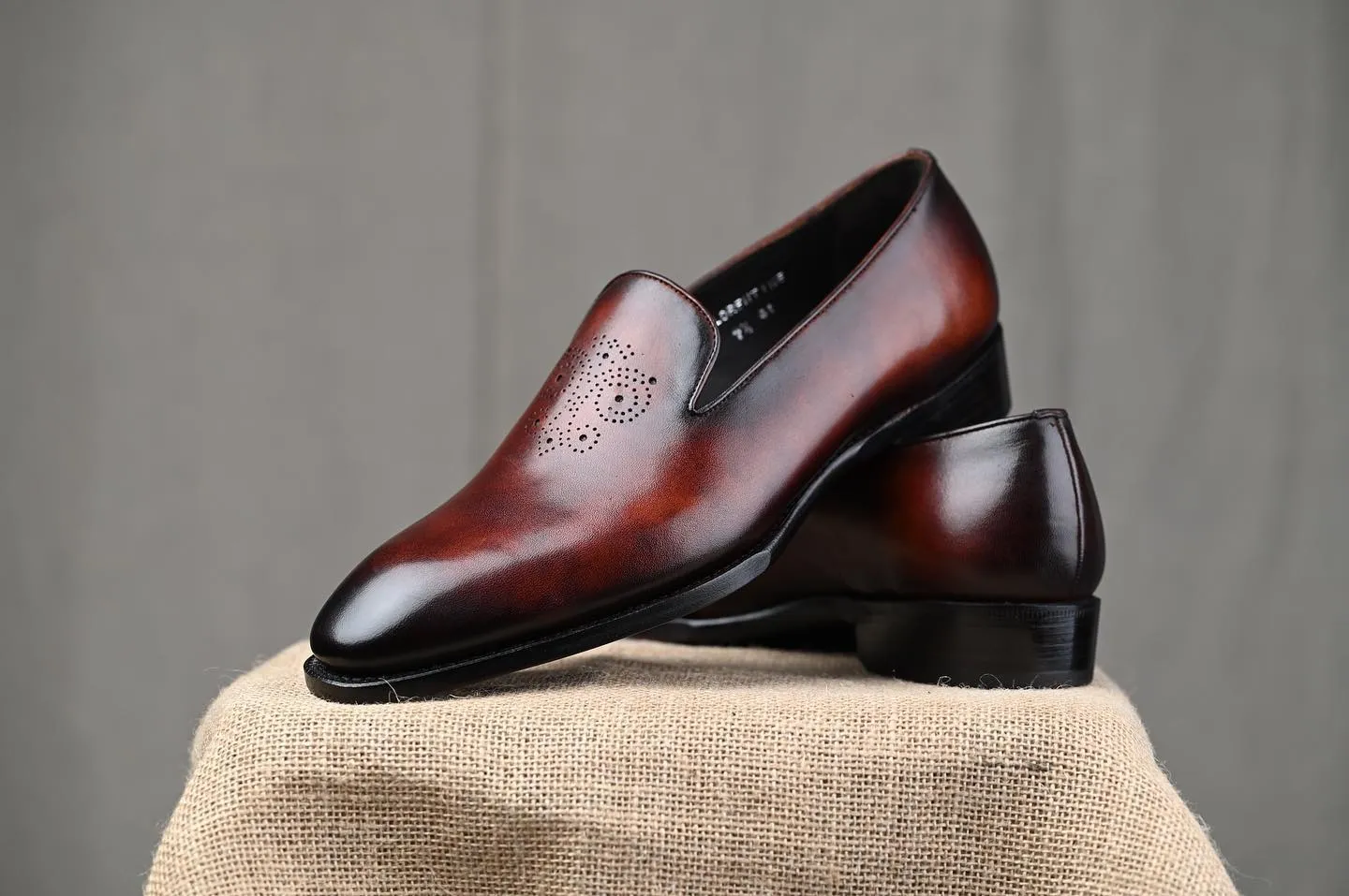Handmade Brown Leather Moccasins for Men