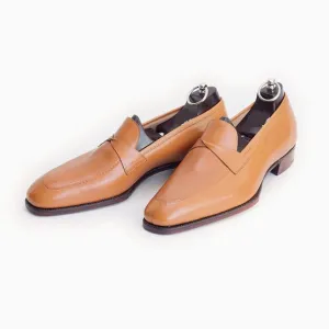 Handmade Tan Leather Dress Shoes for Men