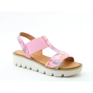 Heavenly Feet Ritz Ladies Lightweight Chunky Sandal Floral Pink VEGAN FRIENDLY