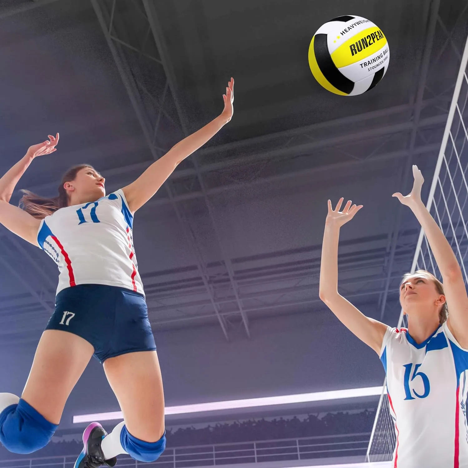 Heavy Weight Volleyball Ball Official Size 5 Setter Training Volleyballs PU Practice Volley Balls for Indoor Rebounder Equipment Setters Weighted Volleyball Setting Trainer