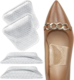 High Arch Support Inserts for Women, Foot Arch Support Pads for Flat Feet, Gel Arch Inserts for Plantar Fasciitis & Pain Relief (Clear, Low High)