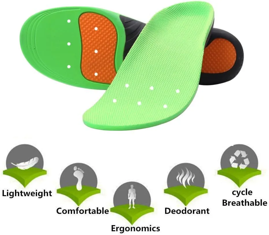 High Arch Support Insoles for Men and Women, Orthotic Shoe Inserts for High Arch,Plantar Fasciitis,Flat Feet,Foot Pain