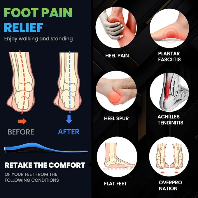 High Arch Support Orthotics Insoles