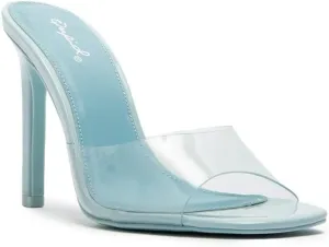 Highlight-55 Transparent Mules Square Open Toe Sexy Stiletto High Heels for Women (10, Sky Blue, Numeric_10)