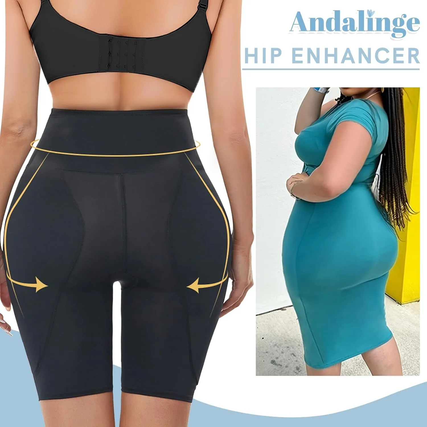 Hip Pads for Women Shapewear Butt Lifter Shaper with Butt Pads Hip Padded Shapewear Enhancer to Make Butt Bigger