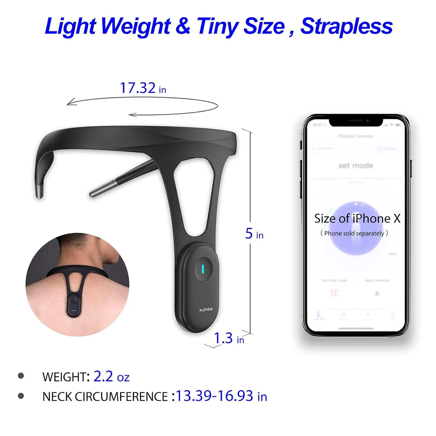 hipee P1 Smart Posture Trainer & Corrector by hipee