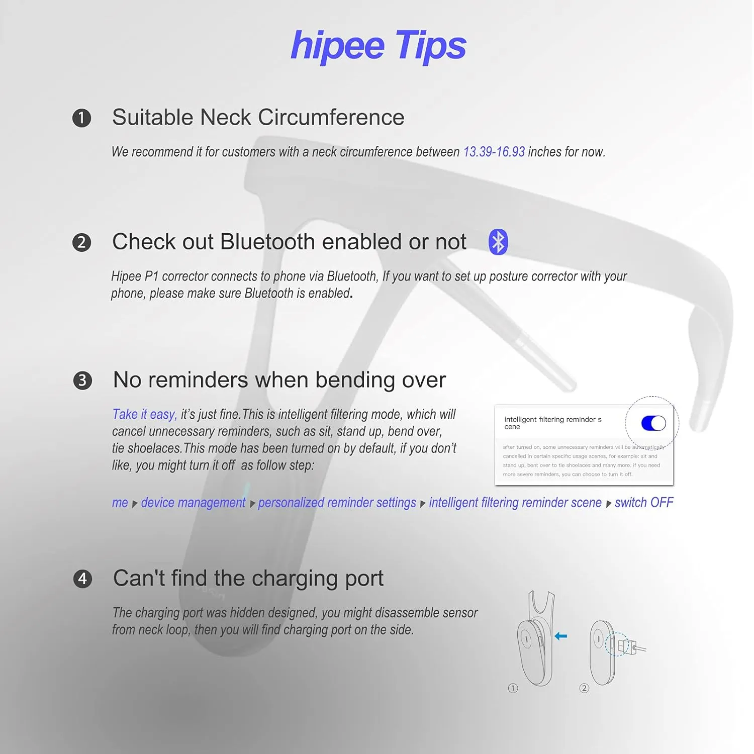hipee P1 Smart Posture Trainer & Corrector by hipee