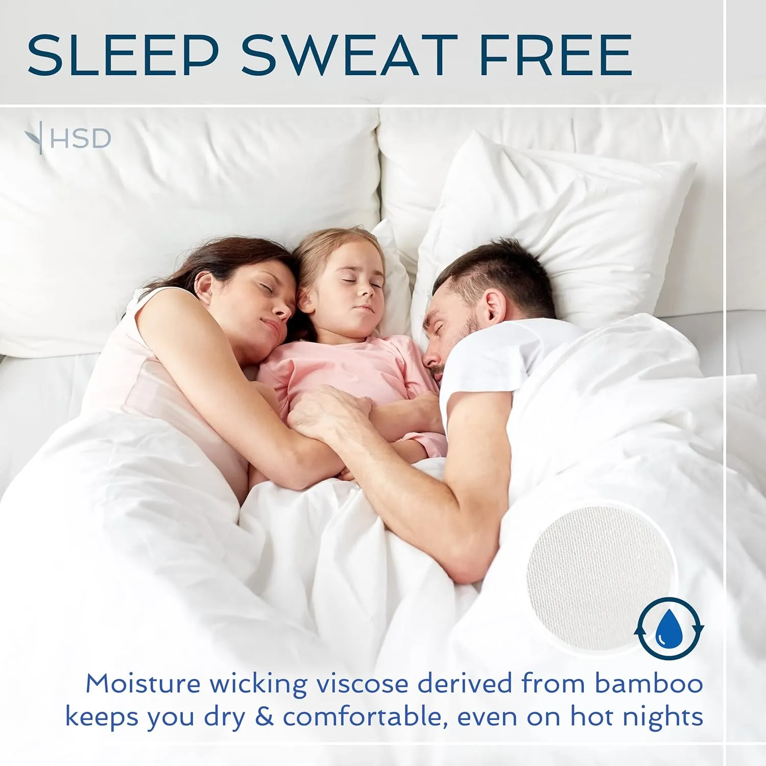 Hotel Sheets Direct 4 Piece Bed Sheet Set Queen Size, 100% Viscose Derived from Bamboo Sheets Set with 2 Pillowcases, Cooling & Breathable Luxury Bedding, Moisture-Wicking & Silky Soft Texture, White