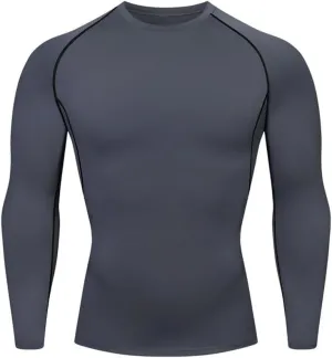 HYCOPROT Compression Shirts for Men Athletic Long Sleeve Base Layer Workout Rash Guard Shirt
