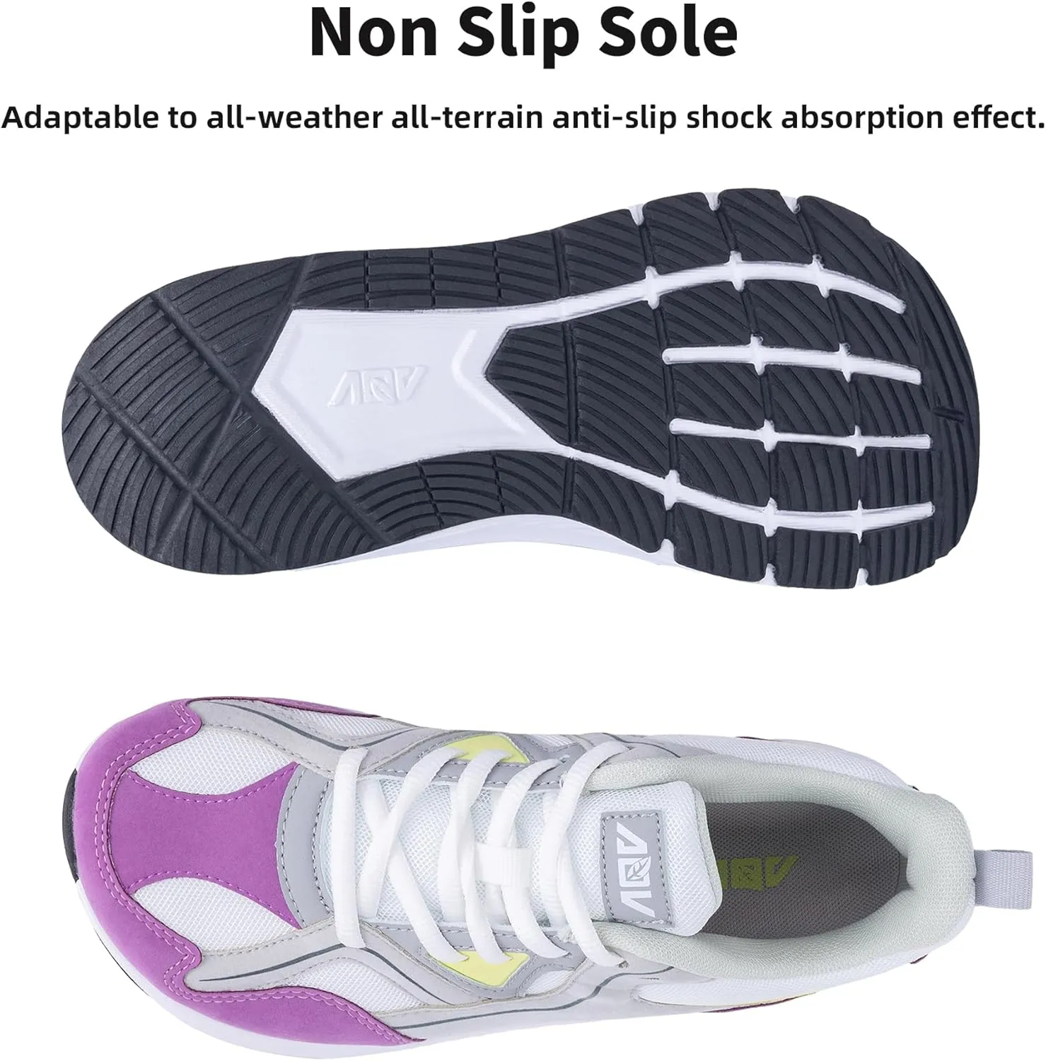 IIV Wide Toe Box Shoes for Women | Arch Support Walking Tennis Sneakers | Orthotic Shoes for Bunions, Plantar Fasciitis