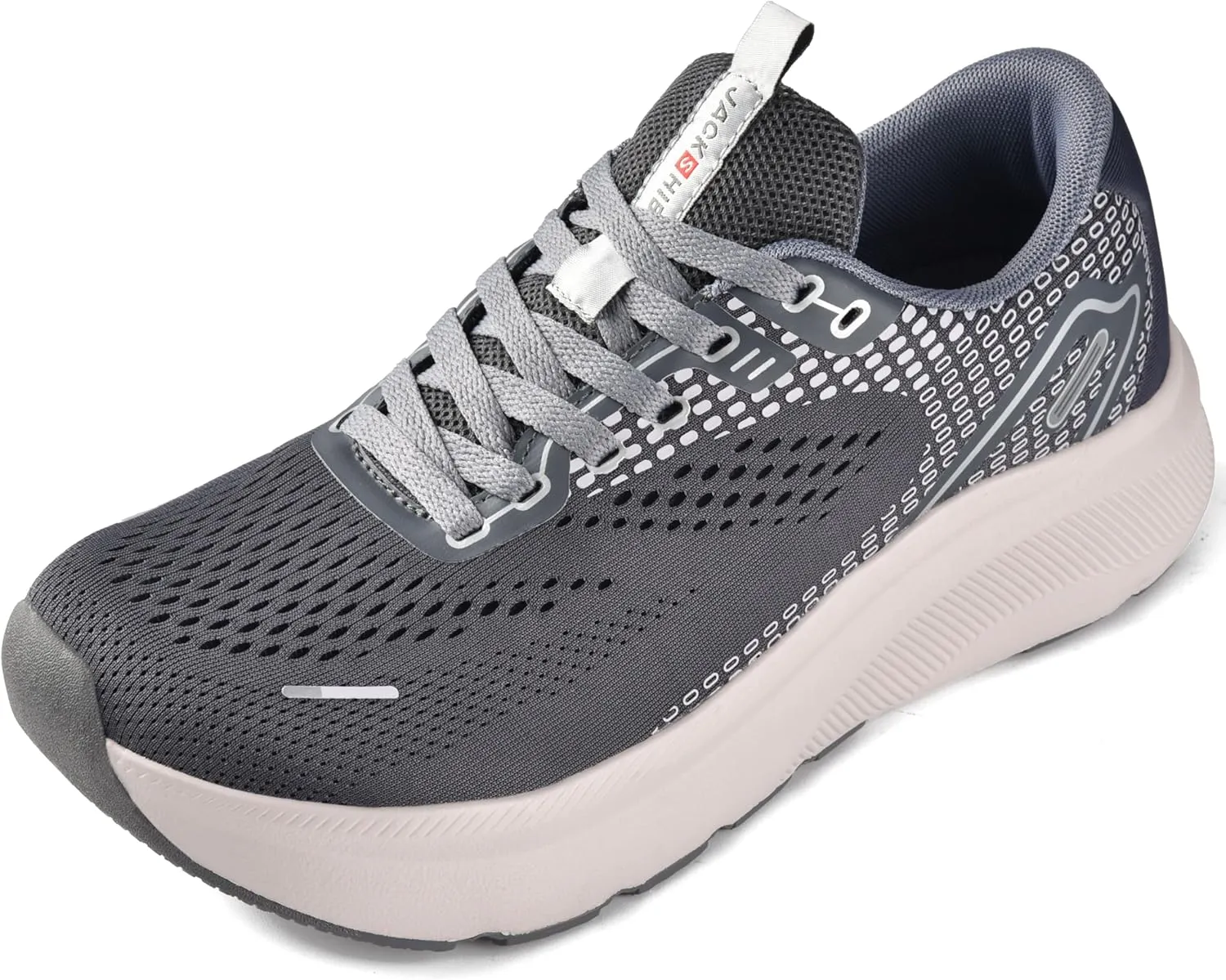 JACKSHIBO Wide Toe Box Shoes for Men Arch Support Shoes Wide Width Sneakers for Running Walking Athletic Tennis Orthopedic Plantar Fasciitis Workout with Thick Cushioned Zero Drop Sole