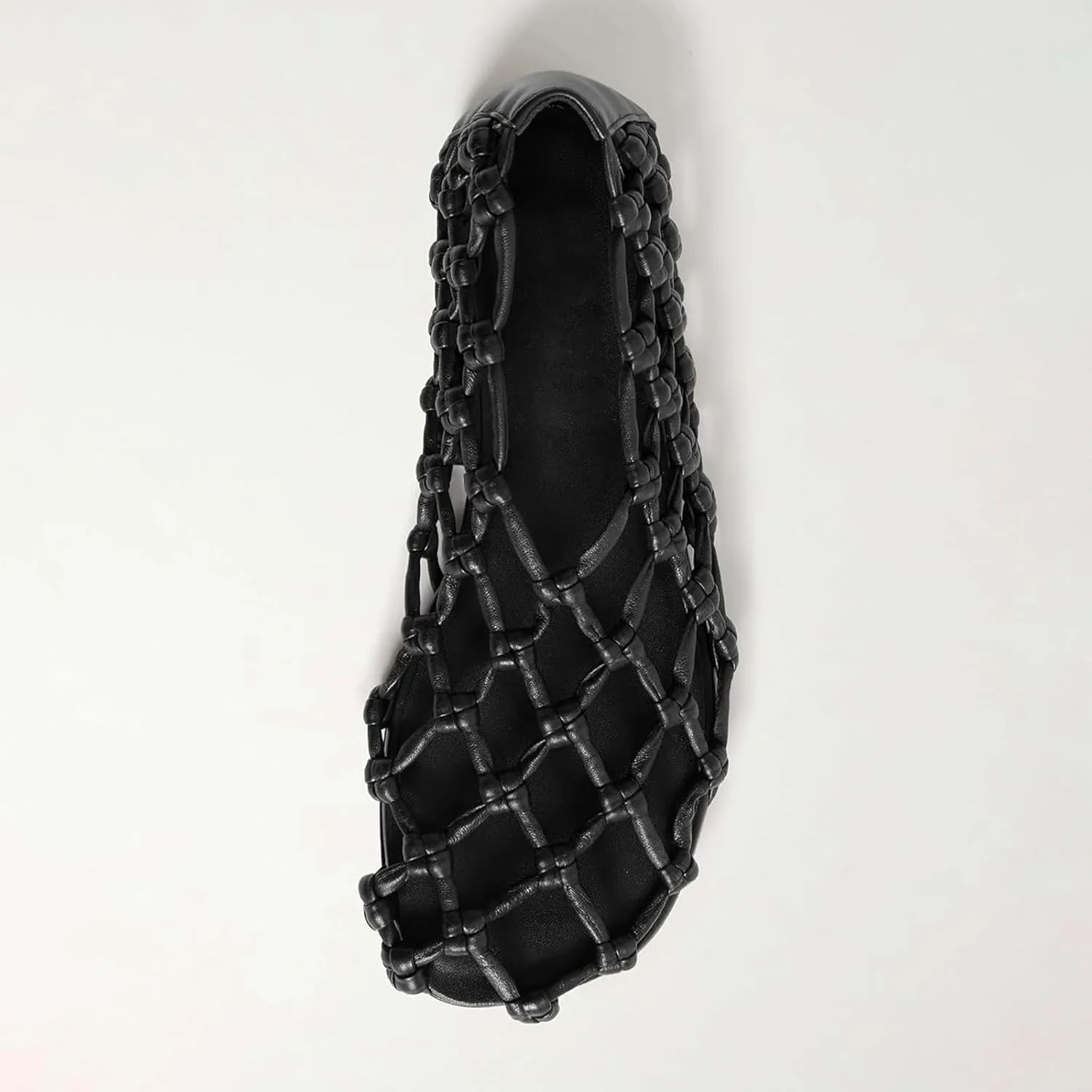 Jelly Mesh Ballet Flats for Women Woven Summer Beach Ballerina Flat Sandals Cute Comfortable Casual Slip on Mary Jane Shoes
