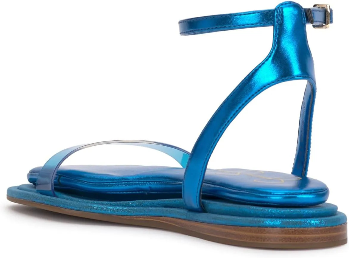 Jessica Simpson Womens Betania Flat Open Toe Ankle Strap
