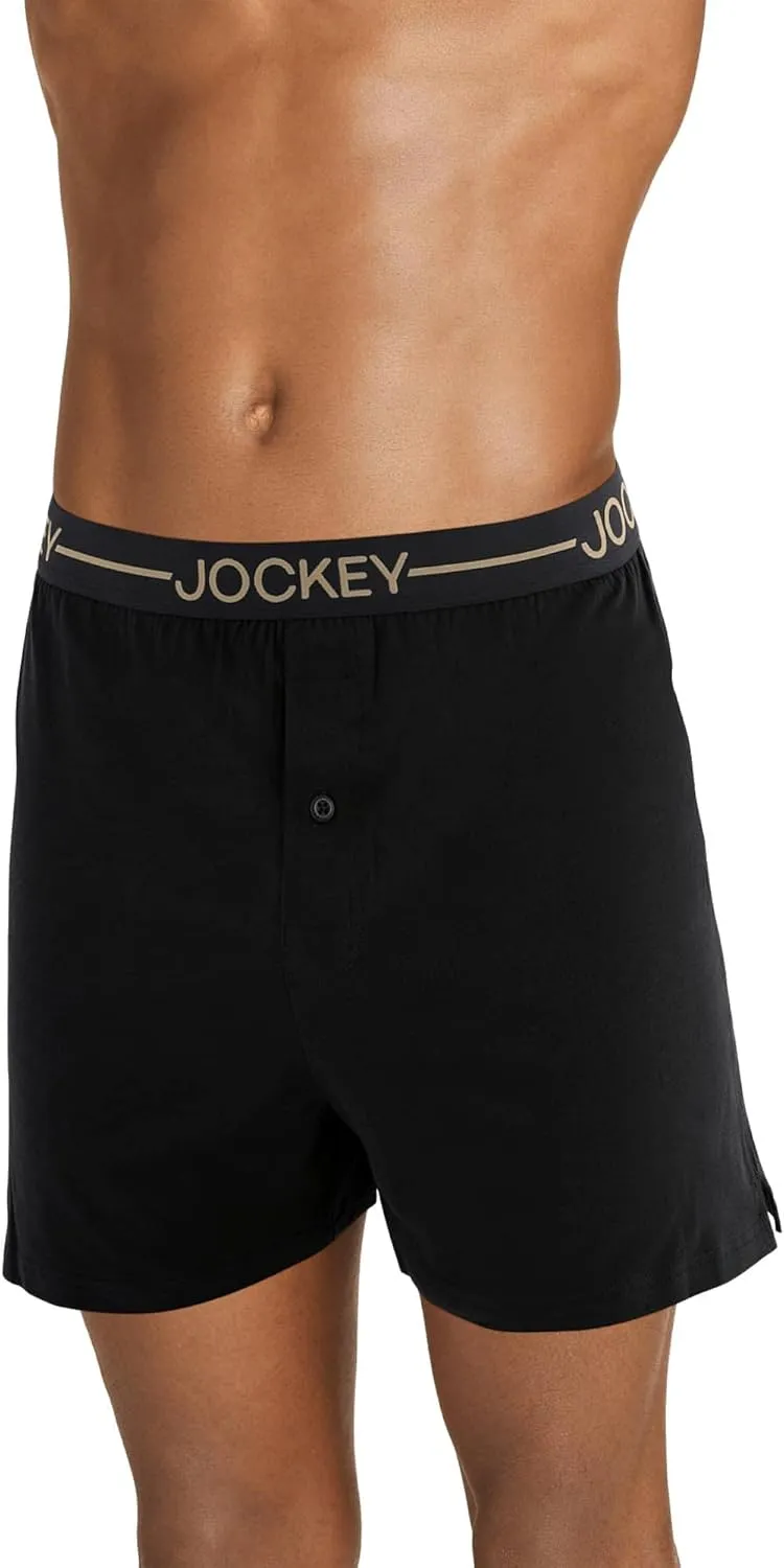 Jockey Men's Underwear Organic Cotton Stretch 4" Boxer