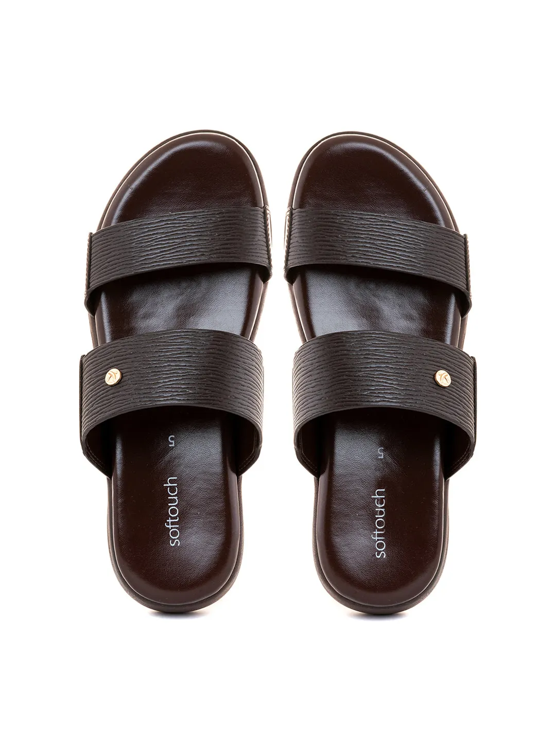 Khadim Softouch Platform Heel Mule Slip On Sandal for Women