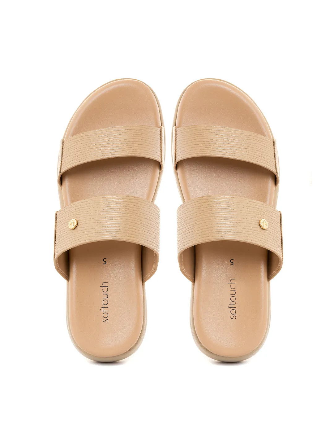 Khadim Softouch Platform Heel Mule Slip On Sandal for Women
