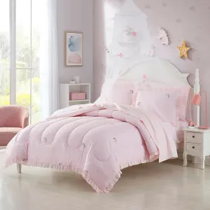 Kids Bedding Set Bed in a Bag for Boys and Girls Toddlers Printed Sheet Set and Comforter , Full, Rainbow Unicorn
