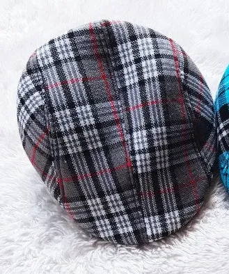 Kids Checkered Retro Boy Golf  Beret, Flat Cap, Palos Hat
