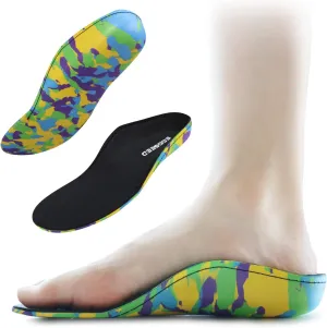 Kids Orthotic Cushioning Arch Support Shoe Insoles, Children EVA Foam Inserts for Flat Feet, Plantar Fasciitis Size 2