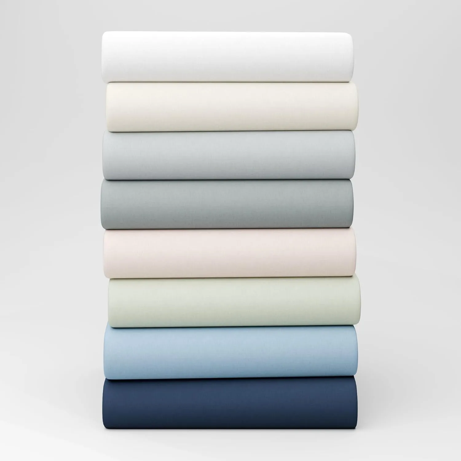King Fresh Ivory 100% Cotton Sheet Set, Lightweight & Breathable, 4Pc Cool & Crisp Percale Bedding Set with Deep Pocket (1 Flat Sheet, 1 Fitted Sheet, 2 Pillowcases)