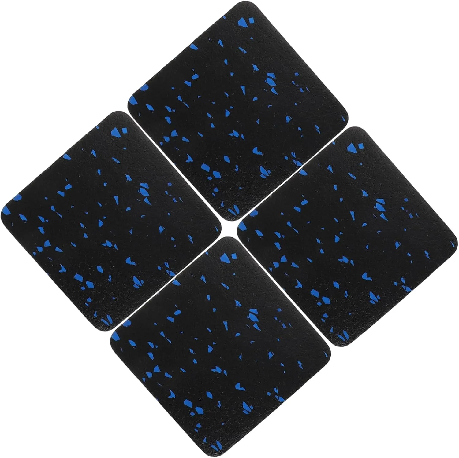 Kisangel Thickened Exercise Floor Mats Set of 4 Treadmill Noise Reduction Pads Non Slip for Home Gym Bike Trainer Fitness Equipment