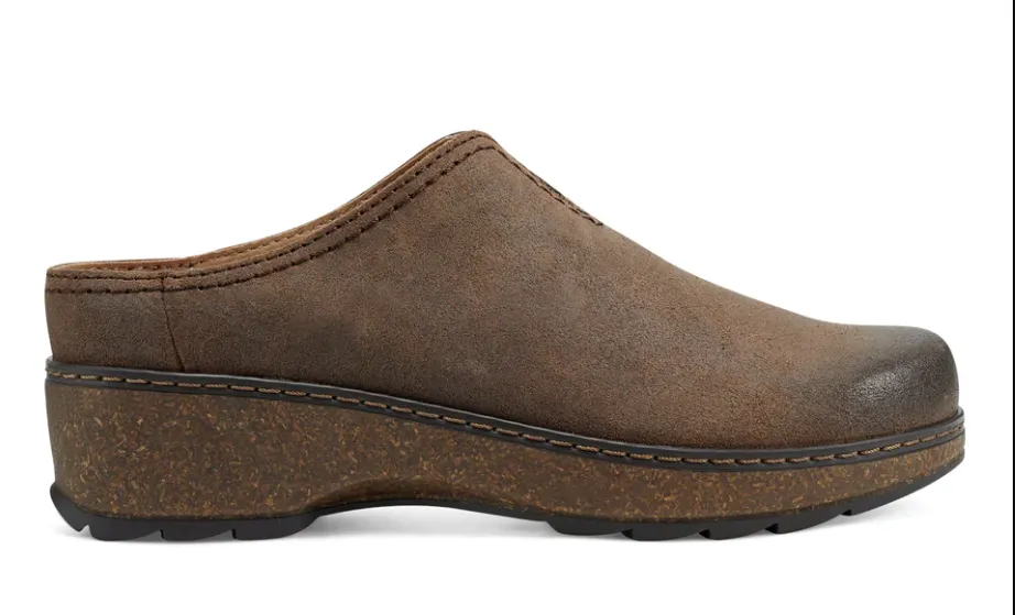 Kolia Round Toe Slip-on Casual Heeled Mules
