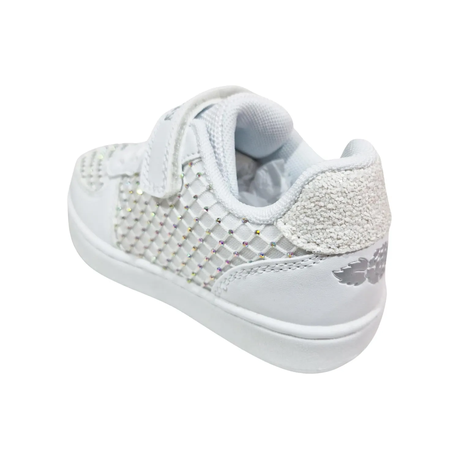 Lelli Kelly MLAA4013 (BI01) Cinzia White Faux Leather Mesh Diamante Trainers