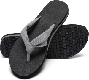 MAIITRIP Womens Comfortable Cloth Strap Flip Flops with Arch Support