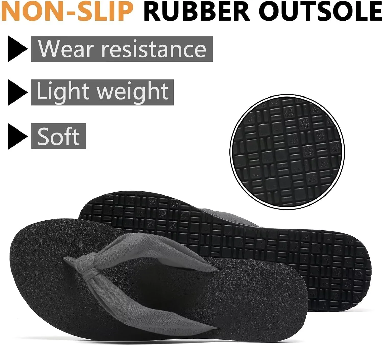 MAIITRIP Womens Comfortable Cloth Strap Flip Flops with Arch Support