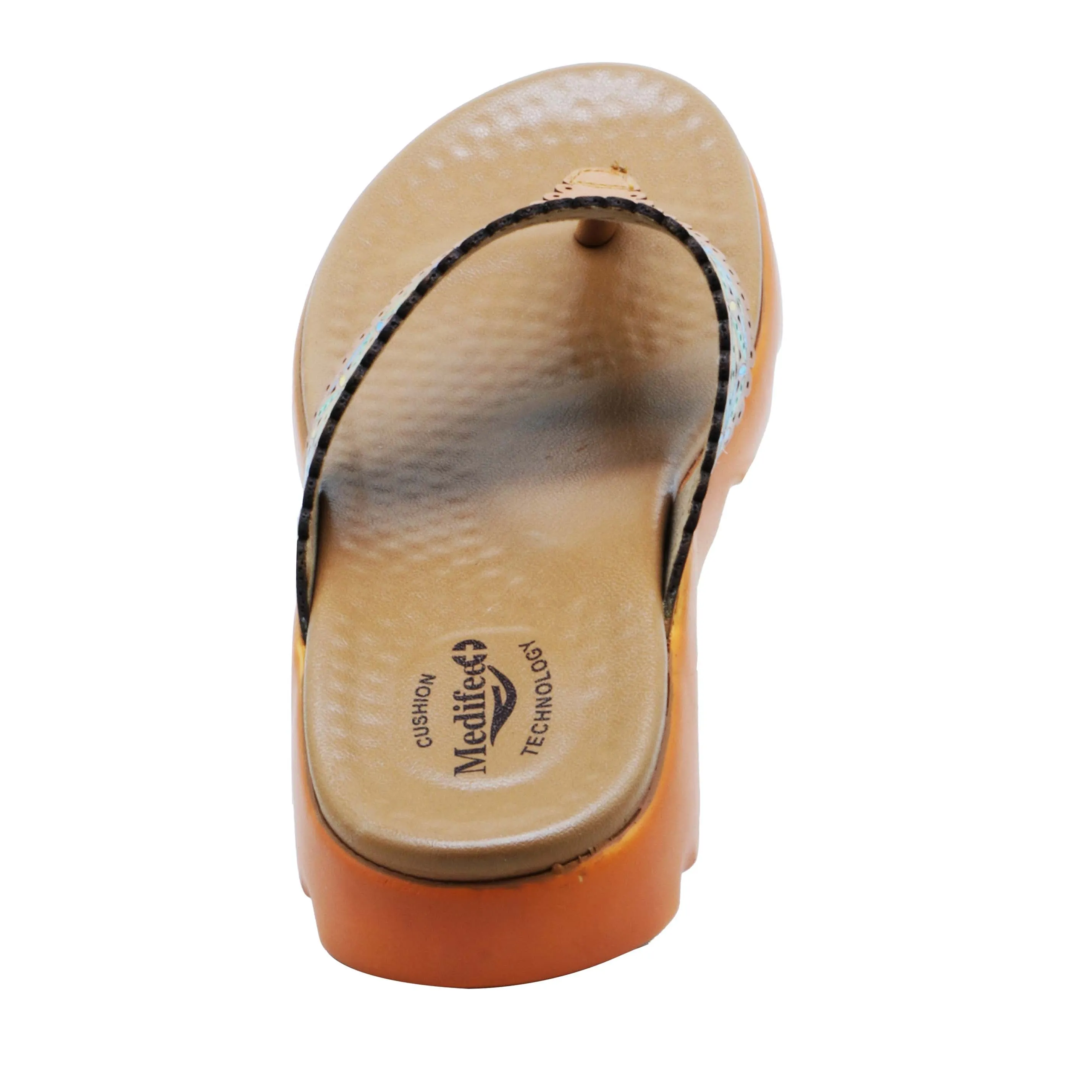Medifeet Womens Casual Ortho and Diabetic Care Slipper with Flatfoot Arch support MFR 1174