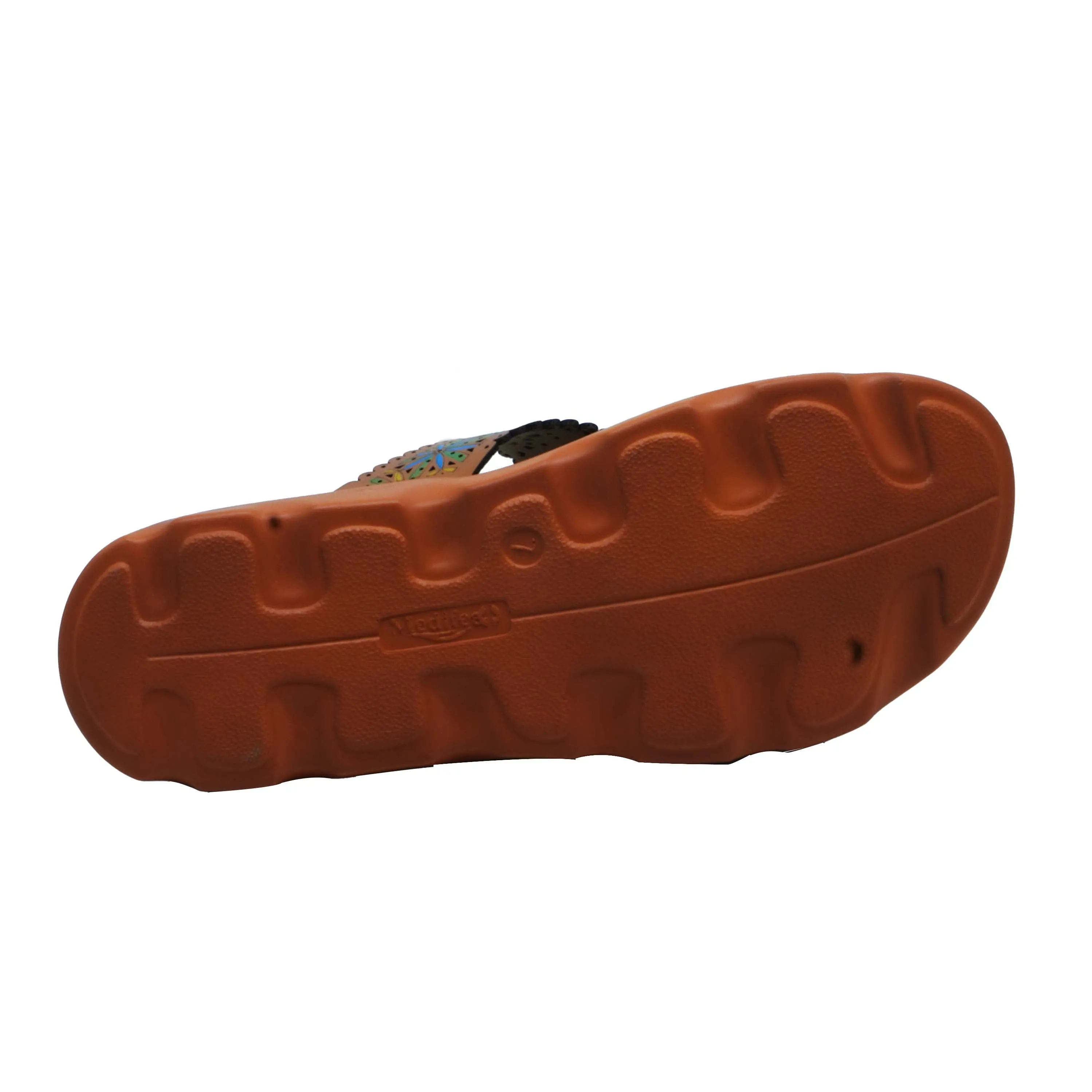 Medifeet Womens Casual Ortho and Diabetic Care Slipper with Flatfoot Arch support MFR 1174