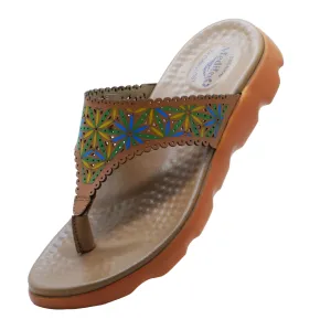 Medifeet Womens Casual Ortho and Diabetic Care Slipper with Flatfoot Arch support MFR 1174