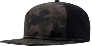 melin Trenches Icon Hydro, Performance Snapback Hat, Water-Resistant Flat Bill Caps for Men & Women, Golf, Running or Workout