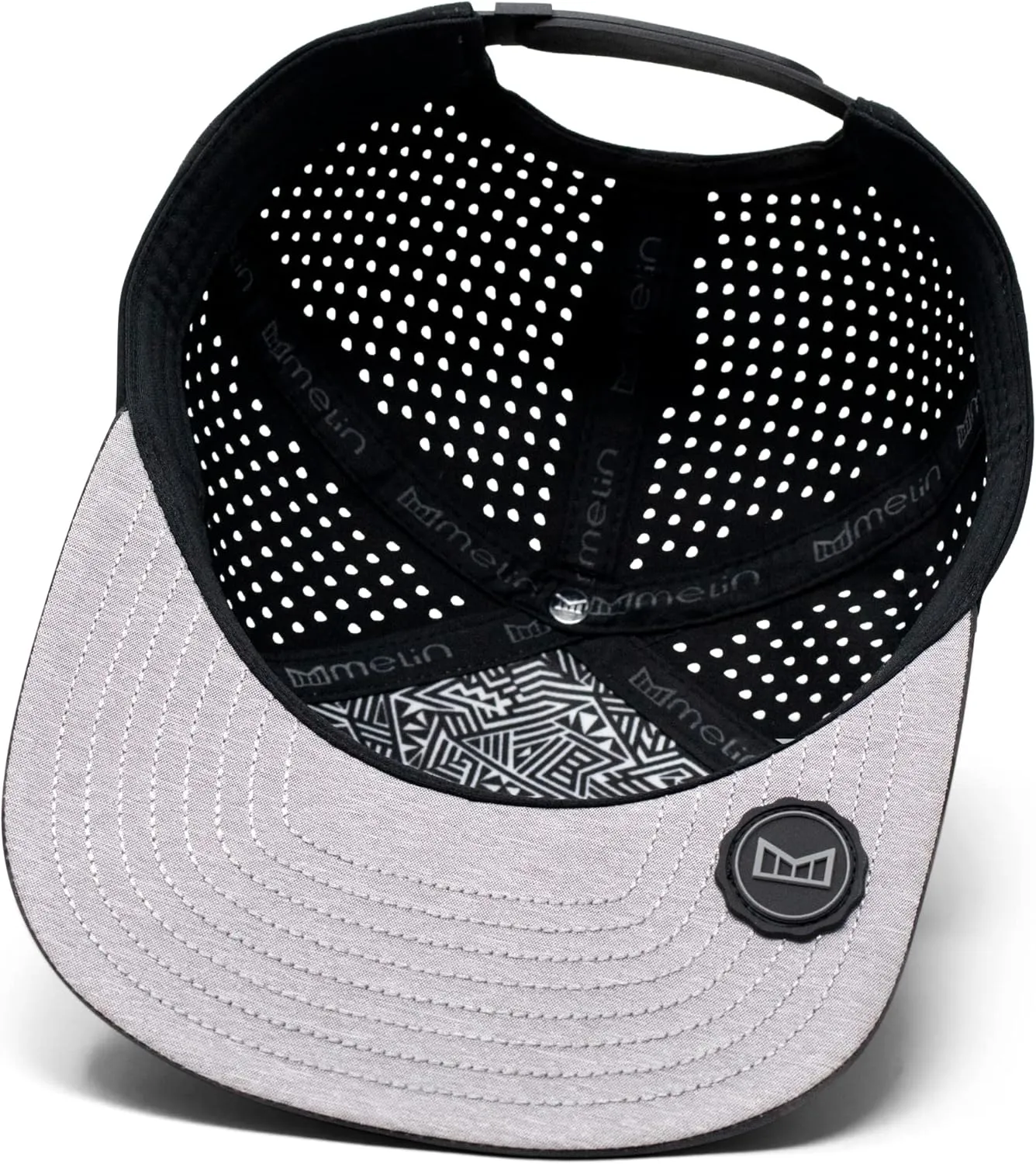 melin Trenches Icon Hydro, Performance Snapback Hat, Water-Resistant Flat Bill Caps for Men & Women, Golf, Running or Workout