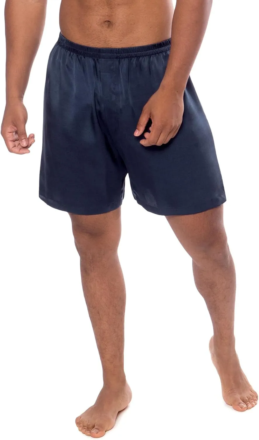 Men's 100% Organic Mulberry Silk Boxer Shorts - Luxury Underwear Breathable and Comfortable (Country Club)